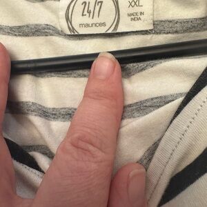 Maurices Women's Maxi Dress - Black and White Stripes